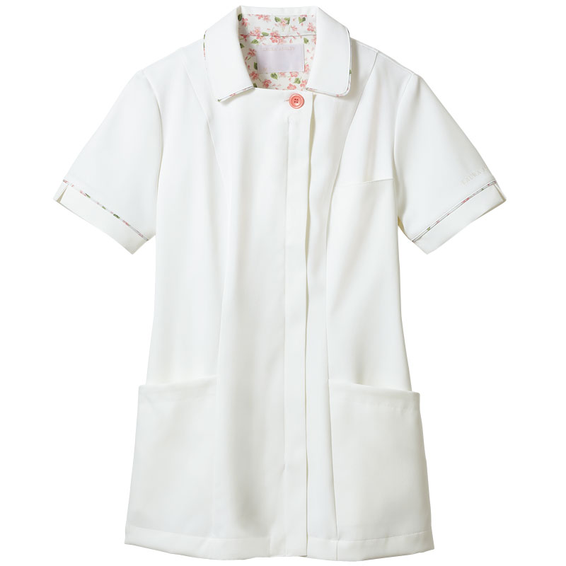 【医療白衣】ナースジャケット　半袖　LW811-12　ローラアシュレイ　LAURA　ASHLEY　住商モンブラン