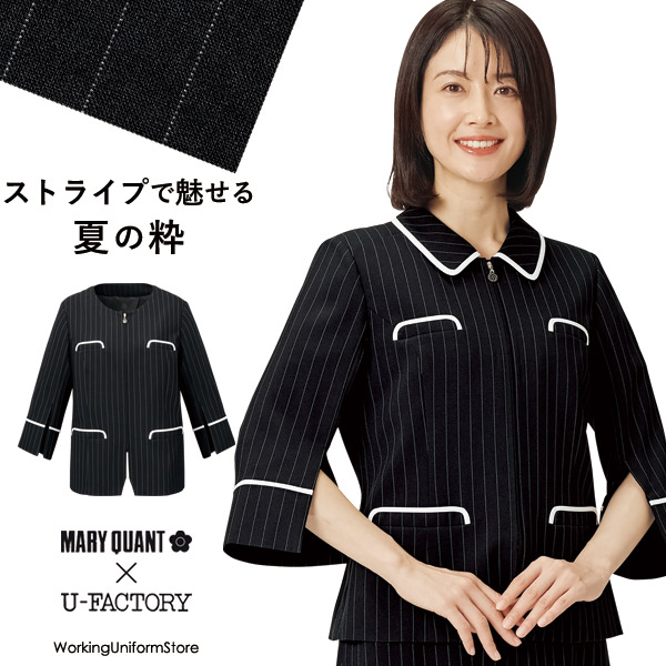 マリークヮント 七分袖ジャケット M43341 ドライトロピカルピンストライプ アルファピア受付制服 20,164円