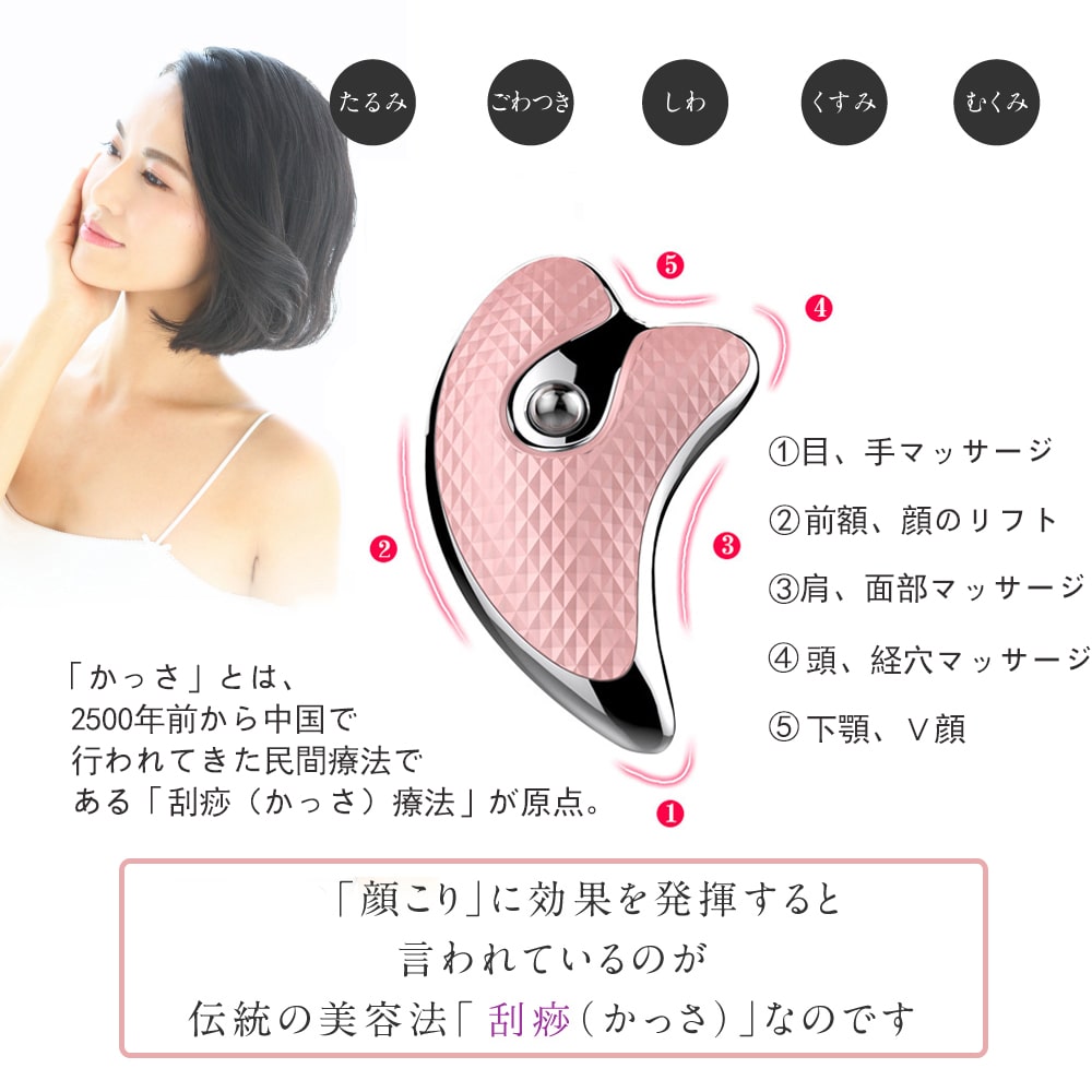 楽天市場 かっさプレート かっさマッサージ かっさ 顔 美顔器 かっさ板 温熱フェイス美容器 Ems リフトアップ イオン導入 美顔ローラー 小顔 刮 301 温感 マッサージャー Usb充電式 ユニホーム 楽天市場店