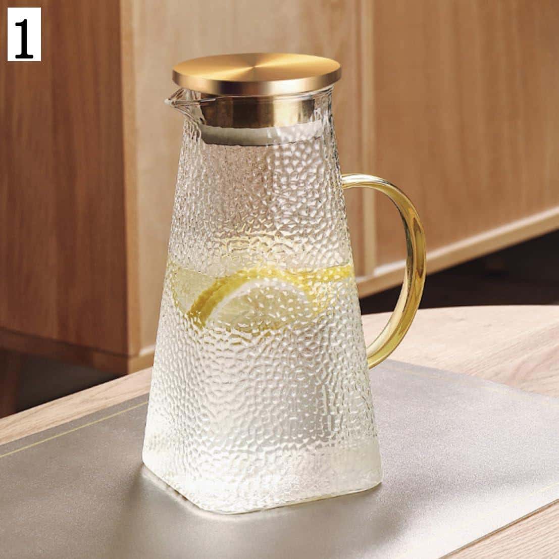 花柄デザインのセラミックピッチャー 花柄デザインのセラミック