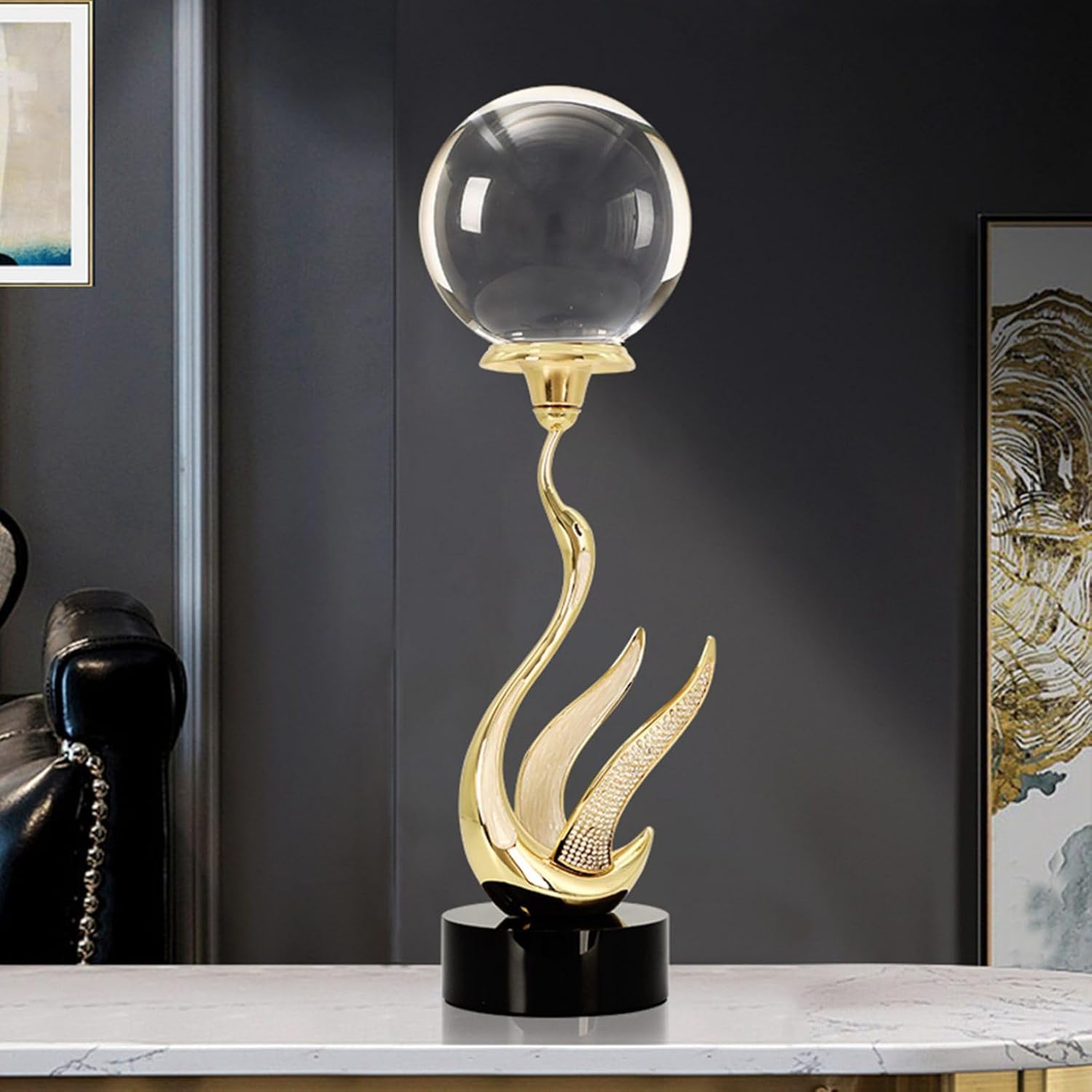 楽天市場】クリスタルガラス スワン 置物｜ピンク｜白鳥 置物