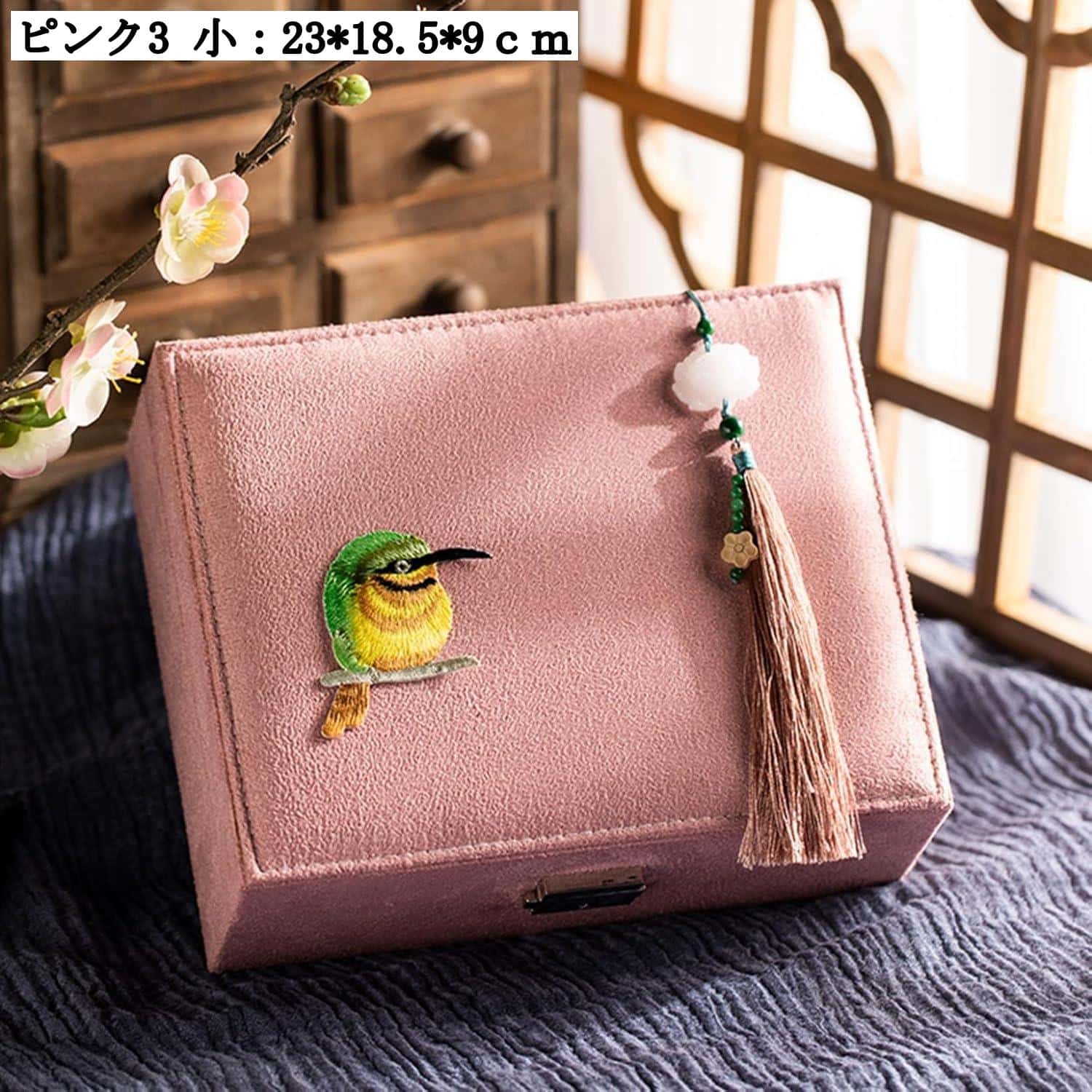 楽天市場】ビーズ刺繍のジュエリーボックス ベージュ ビーズ刺繍