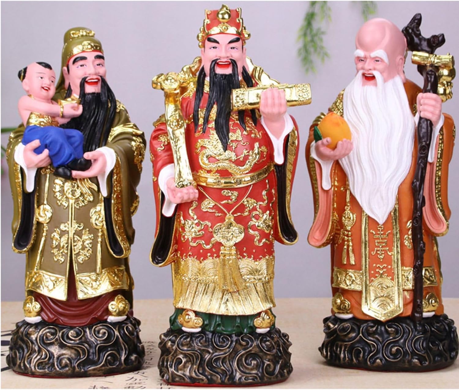楽天市場】福禄寿 置物 三星 福禄寿置物 寿星 風水アイテム 開運