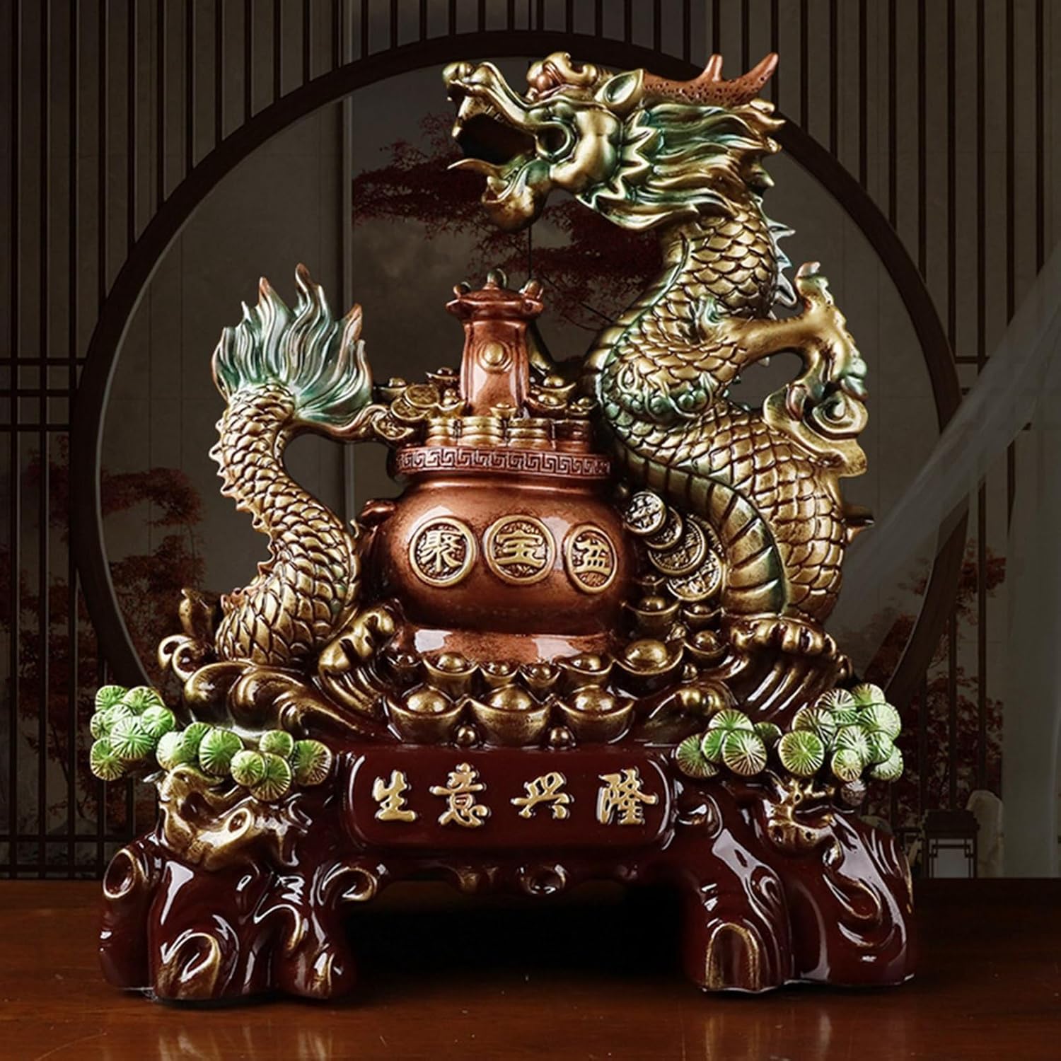 楽天市場】風水 開運 金運 吉祥龍神 翡翠 宝石 置物 商売繁盛 厄除け