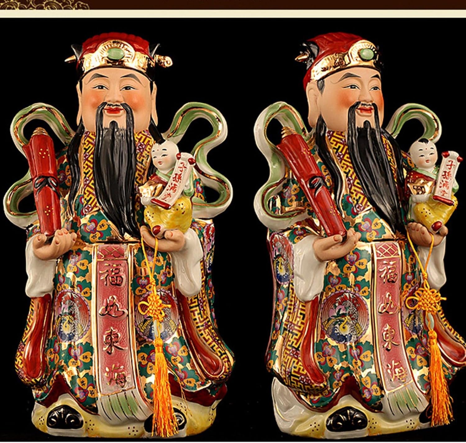 楽天市場】福禄寿 置物 三体セット 福星 禄星 寿星 風水アイテム 開運