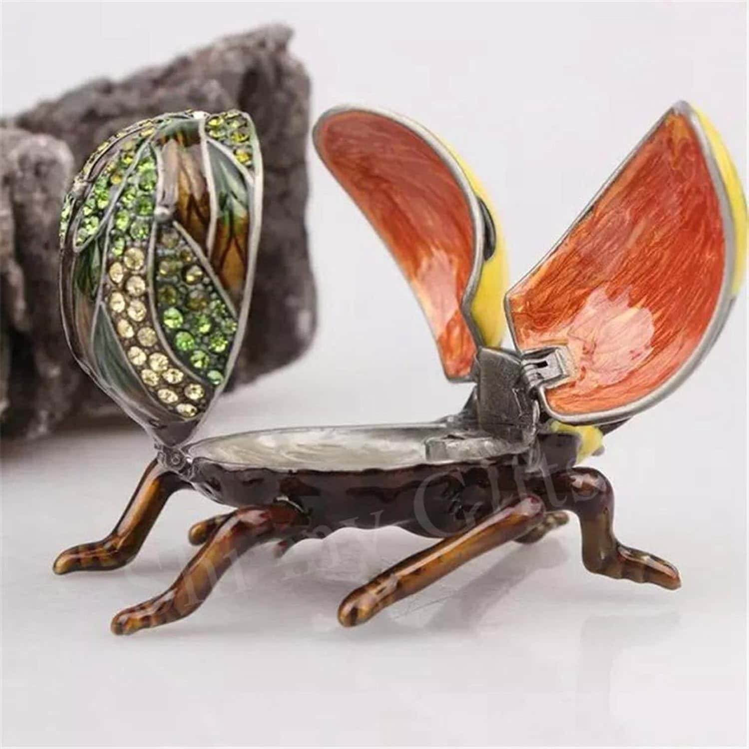 楽天市場】エナメル 白鳥 スワン ジュエリーボック 宝石箱 合金製