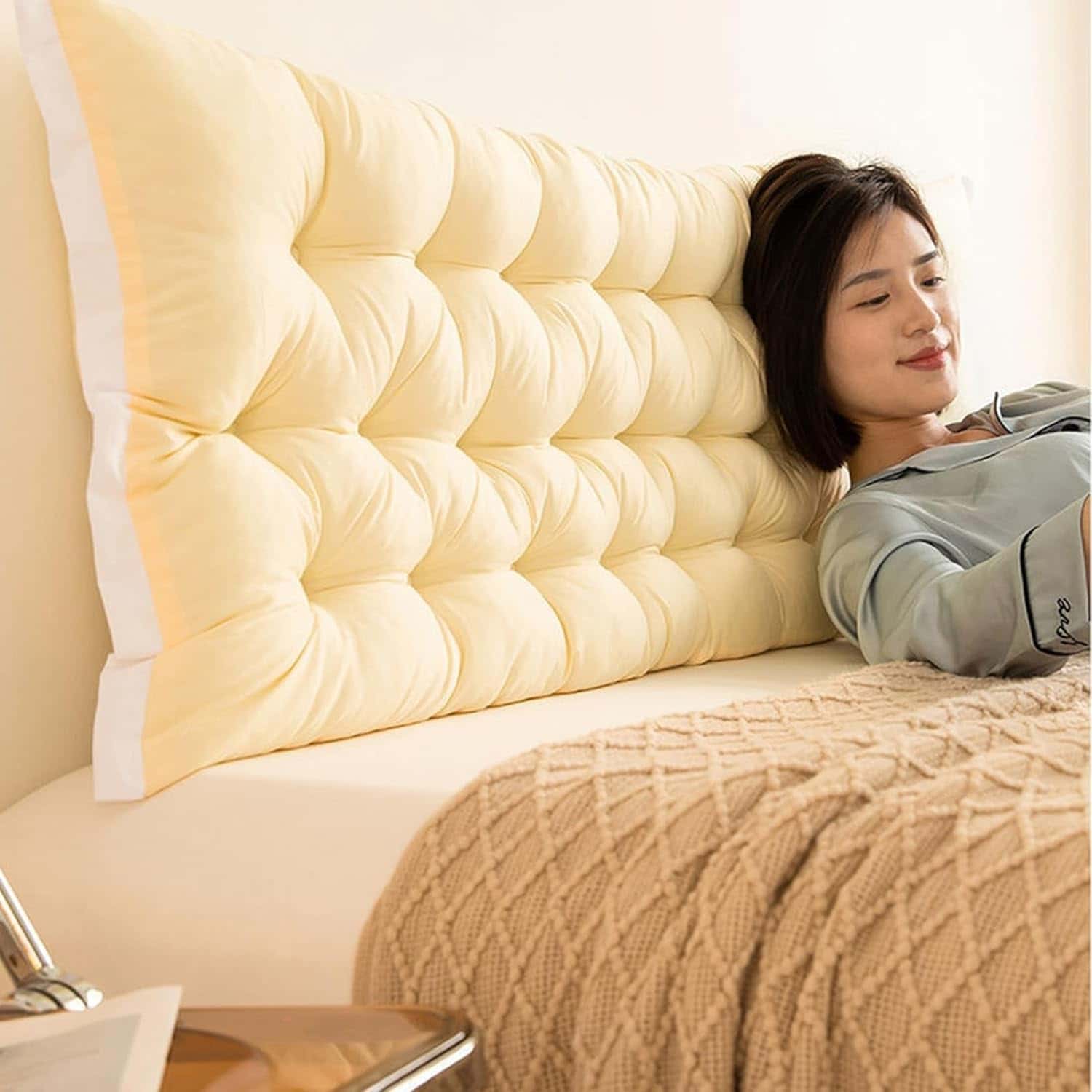 楽天市場】四角形 ヘッドボードクッション ソファベッド用 北欧風