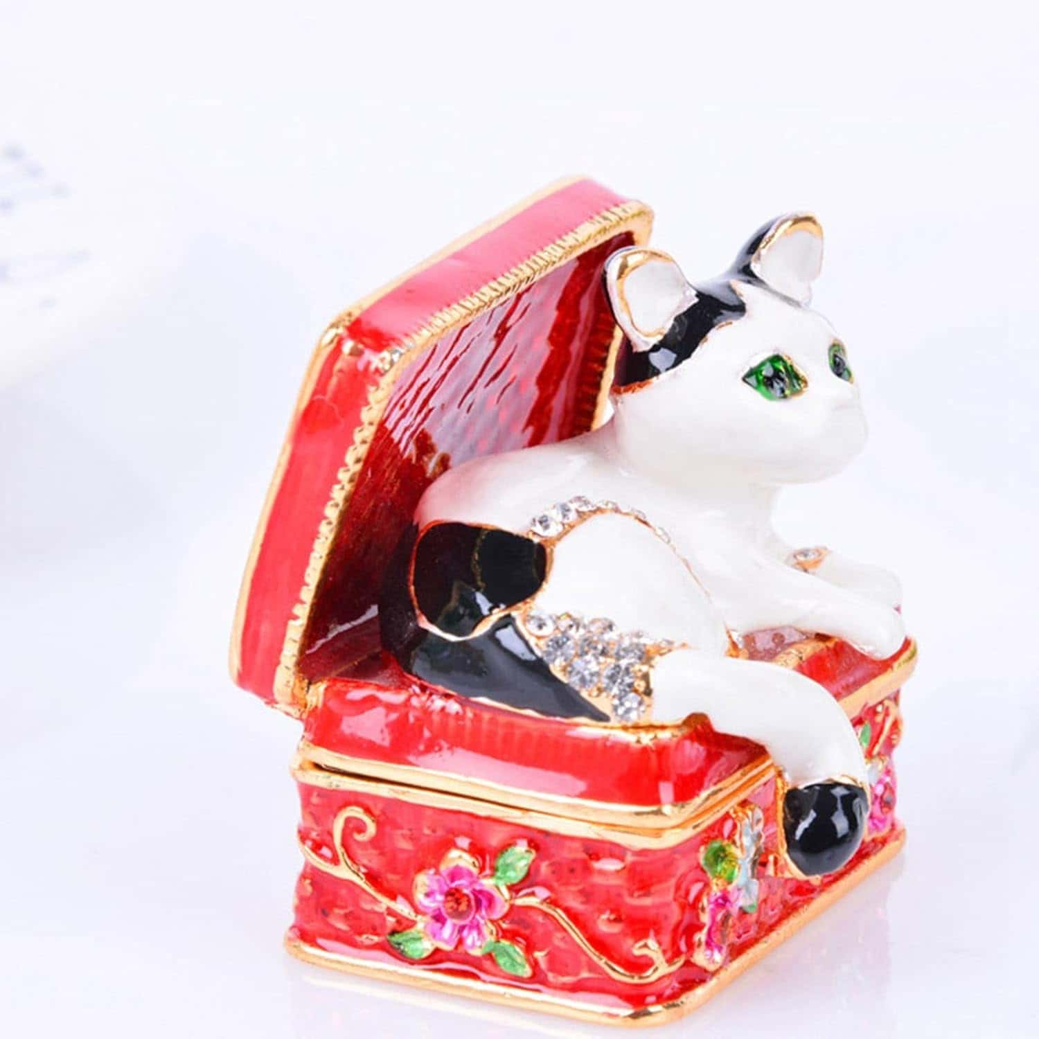 楽天市場】ねこ 置物 フルール ルル・キャンディ キャット 小物入れ