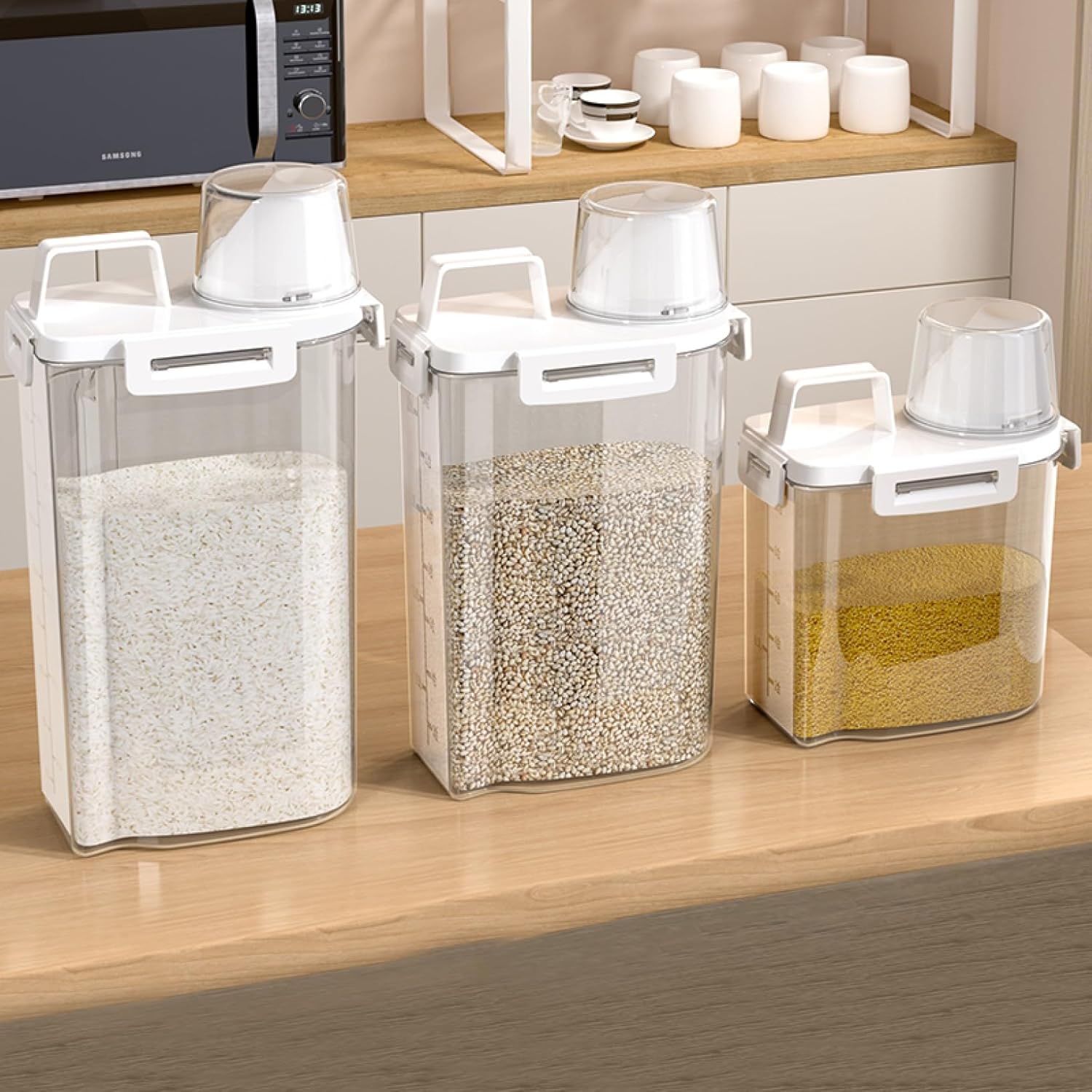 楽天市場】縦置き スリム 米びつ 密閉 米 保存容器 5kg 10kg 透明 残量