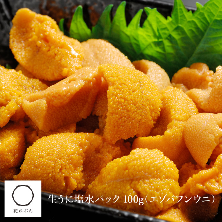 <br>生うに塩水パック　100g<br>[エゾバフンウニ]