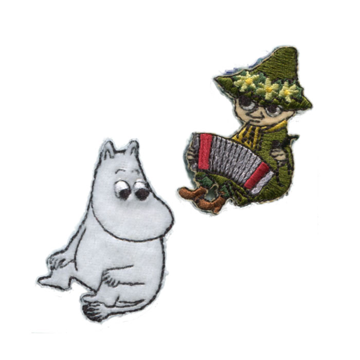 楽天市場 ムーミン Moomin ワッペン ムーミン スナフキン Dm便選択可 アイロン ステッカー両用接着 楽ギフ 包装 ユニマーク