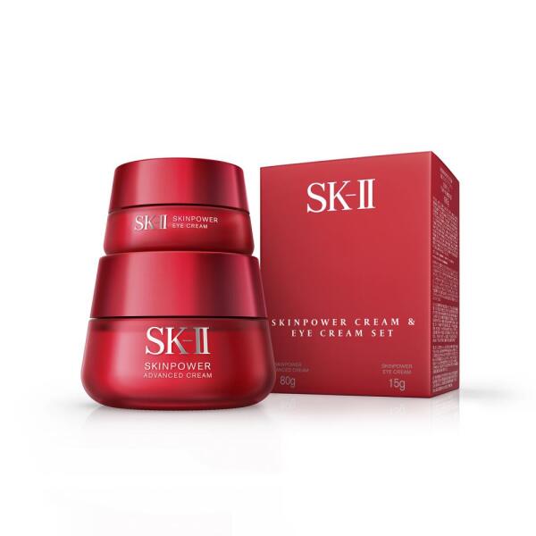 【送料無料】SK-II スキンパワー クリーム＆アイクリーム セット（80g＋15g） Sk-II - Skinpower Cream & Eye Cream Set (80g+15g)