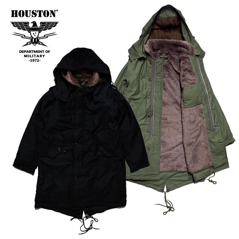 楽天市場 クーポン対象外 Houston ヒューストン 5408 M 65 Parka M 65 パーカー 全2色 アメカジ カジュアル モッズ ファー オリーブ カーキ ブラック ライナー ミリタリー ロングコート 着脱 フード フーディー 軍 ユニオンネットストア 103 5408