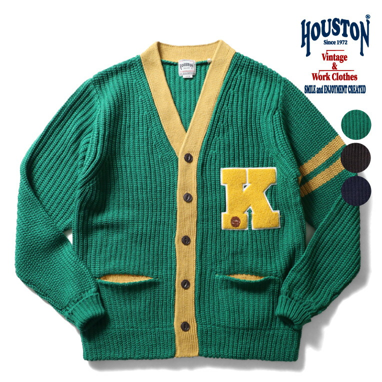 楽天市場】HOUSTON / ヒューストン 22059 LETTERED CARDIGAN