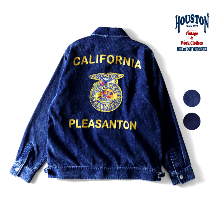 HOUSTON / ヒューストン 51597 INDIGO CORDUROY FFA JACKET / インディゴコーデュロイFFAジャケット -全2色- メンズ MILITARY アメカジ ビンテージ 大きいサイズ 12W[51597]