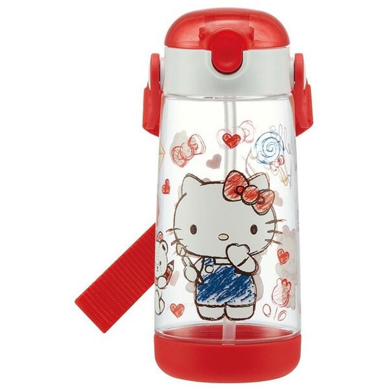 楽天市場】ハローキティ スケッチ ストロー付ボトル 480ml 水筒