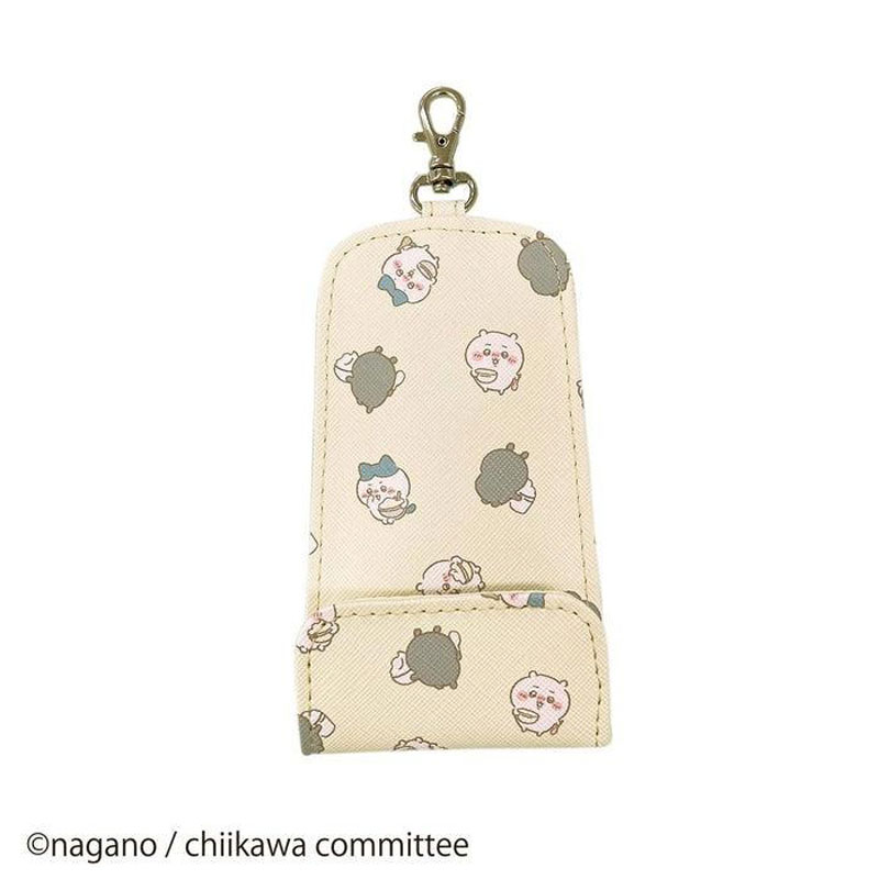 [Gradual Price Fluctuation Product] Chiikawa Backpack Key Case with Reel Cream Chiikawa Key Cover Key Holder Key Case Cute Character Goods Present Gift Nanairodo