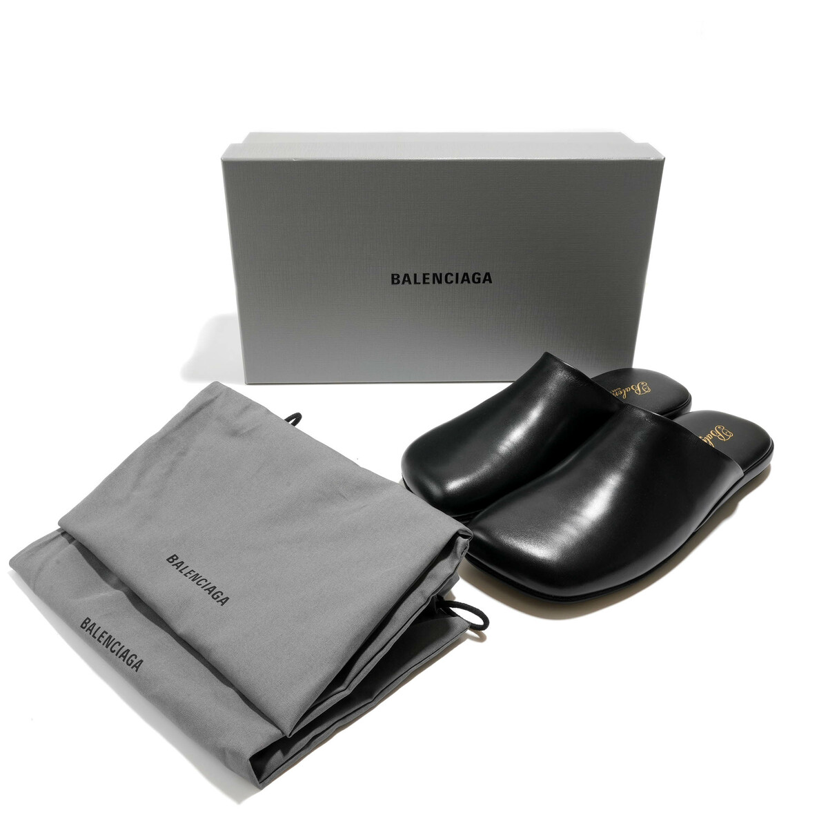 変更OK 新品 Balenciaga Holysmoothleather slippers | www.tegdarco.com