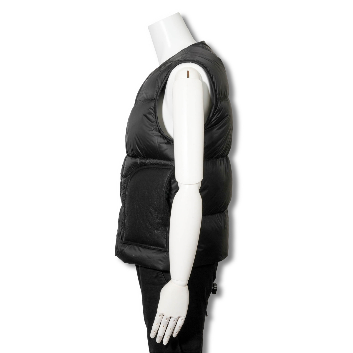 RICK OWENS ムートン切り替え CARGO VEST 黒 ブラック リック