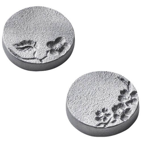 KAMAHACHI（カマハチ） 箸置き 日本製 アルミ合金 ２ヶセット カトラリーレスト RoundPiece-Ume/Sakura 丸型 軽量