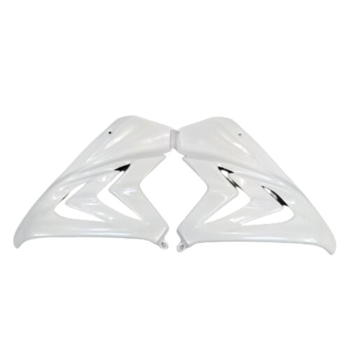 ＣＢＲ６５０Ｒ サイドカウル サイドカバー サイドスポイラー 赤・白・黒（カーボンブラック） CBR650R ドレスアップ パーツ (白)