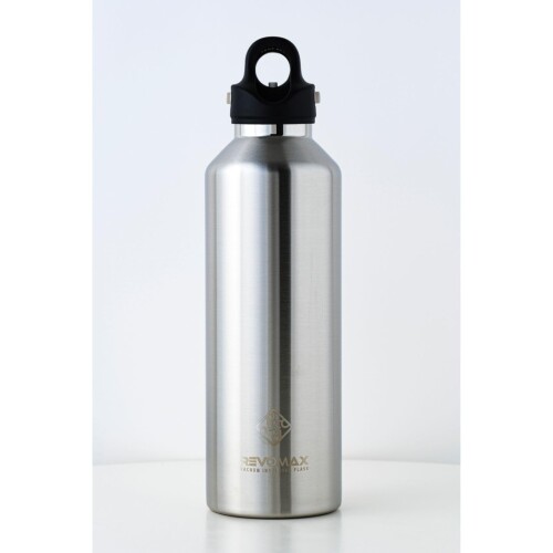 32oz 950ml 炭酸対応 約1リットル ステンレスボトル 18時間保温 36時間保冷 真空断熱 水筒 ギフト レボマックス (Galaxy Silver)