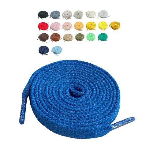 スニーカー シューレース 靴ひも 石目平 90-200cm 豊富なカラーバリエーション幅6mm9mm 6-10穴以上対応 しっかりとした石目織靴 日本製画像