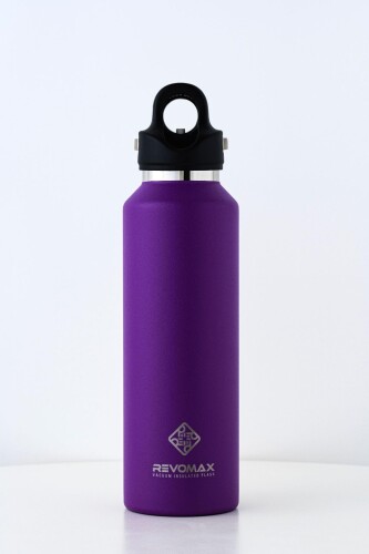 20oz 592ml 炭酸対応 ステンレスボトル 18時間保温 36時間保冷 真空断熱 水筒 ギフト レボマックス (Lilac Purple)
