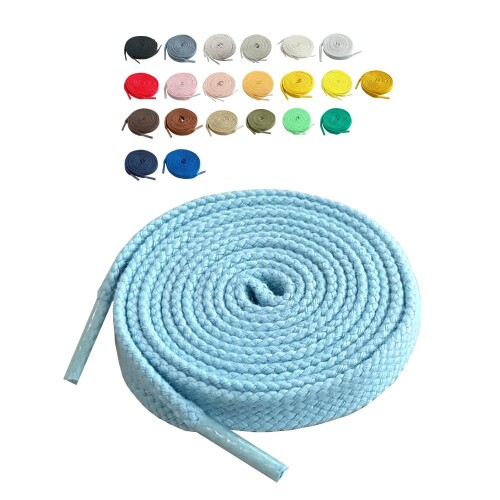 スニーカー シューレース 靴ひも 石目平 90-200cm 豊富なカラーバリエーション幅6mm9mm 6-10穴以上対応 しっかりとした石目織靴 日本製画像