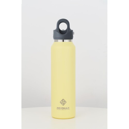 16oz 473ml 炭酸対応 ステンレスボトル 18時間保温 36時間保冷 真空断熱 水筒 ギフト レボマックス (Butter Yellow)