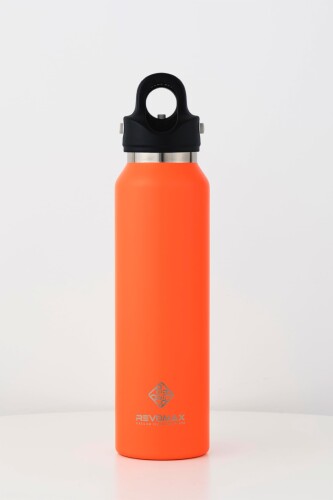 16oz 473ml 炭酸対応 ステンレスボトル 18時間保温 36時間保冷 真空断熱 水筒 ギフト レボマックス (Neon Orange)