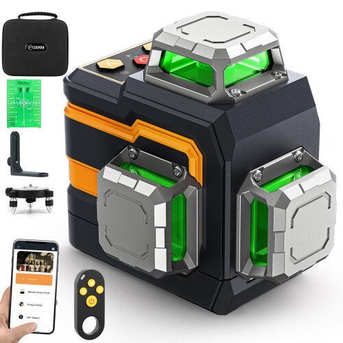 CIGMAN レーザ墨出し器 適用業務で遠さ取りまわし 3x360°緑であることレーザ 小型 スマホ取りまわし 申し受ける式気泡管水準器器12生産ライン 自動小銃手を加える 高的確さ 小型 DIY IP54雨合羽防塵 明快さ合わせる能力のある 磁気回転させる照明ランプ 日本語説