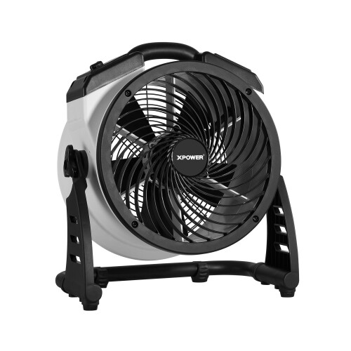 XPOWER密閉型モーター多機能プロフェッショナル空気循環ファン、フロアブロワー、軸流ファン (White, FC-100-White)