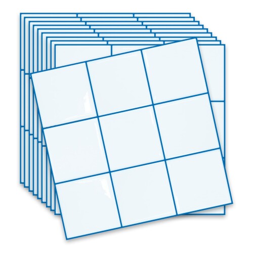 MORCART 瓦押捺 雨合羽 耐熱 勝手もと 洗面所 幼児用便器 DIY 調度品や品目のかざり付ける 瓦居敷き 壁紙押捺 3D リメイクシート (25x25糎, 20枚, 読み合わせる・青碧)