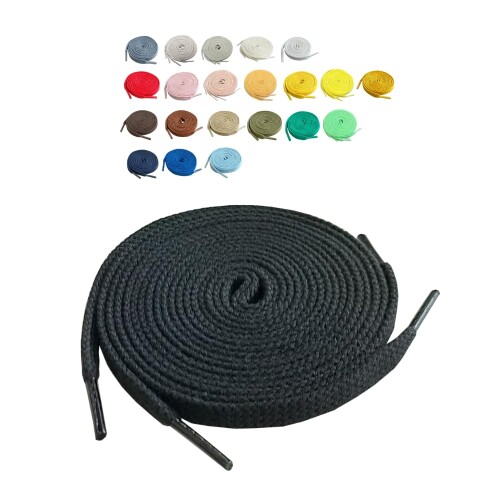 スニーカー シューレース 靴ひも 石目平 90-200cm 豊富なカラーバリエーション幅6mm9mm 6-10穴以上対応 しっかりとした石目織靴 日本製画像