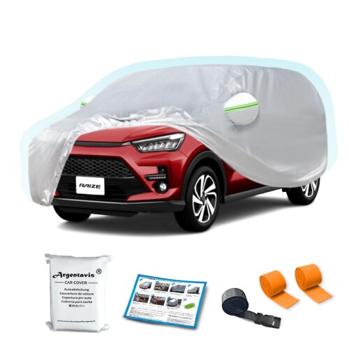 車カバーに適合ライズボディーカバー全天候型保護車 傘ホルダー日焼け止め防水台風対策Raize Car Covers SUV ボディカバーフロントガラスカバー防塵防輻射紫外線黄砂対策防風ロープ付車 5,267円