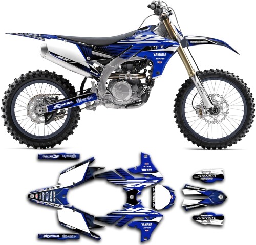 KUNGFU GRAPHICS（カンフー グラフィックス） DIRT BIKEダートバイク フルキット ビニール（ホワイト）適合YAMAHA ヤマハ YZ250FX 2020 2021 2022 2023 2024, デザイン番号YMYZF25194518N002-KO