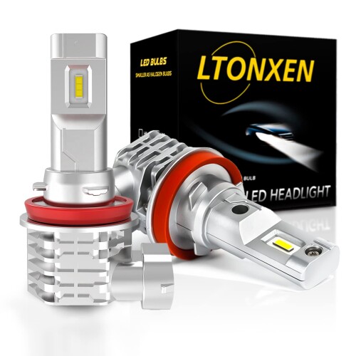 LTONXEN H11 LEDヘッドライト 車検対応 H8/H9/H11/H16 兼用 LEDバルブ 車種対応 6500K ホワイト 一体型 CREE LEDチップ搭載 ファンレス 静音 車用ヘッドライト DC9-32V 2個入