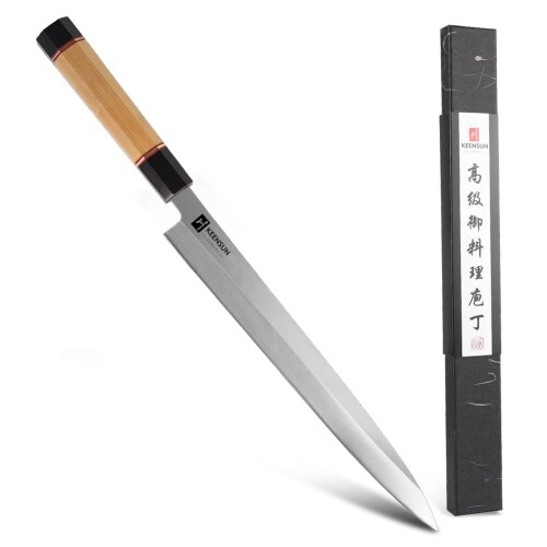 KEENSUN 包丁 正夫 柳刃包丁 刃渡り270mm AUS-8ステンレス鋼 刺身包丁 片刃 ツールハンドル素材は黄檀と黒檀 料理用 業務用 家庭用 11,411円