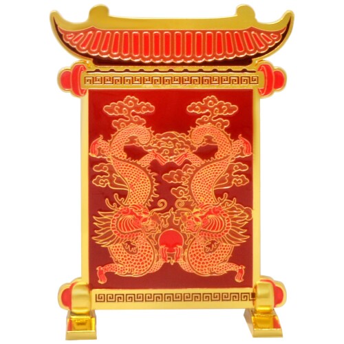 Fengshuibringluck 風水像 生肖ドラゴン 陽エネルギー エンハンサー 辰年 お守り ホームオフィス装飾 合金 FW5515