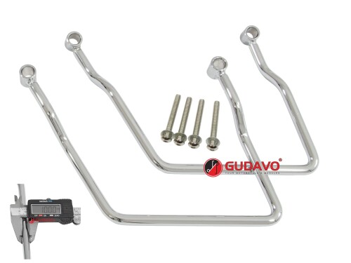 GUDAVO 荷物サドルバッグ パニエ サポートバー ホンダ VTX 1300 S/R Retro/VTX 1800 N NEON/VTX 1800 R レトロ クロム対応