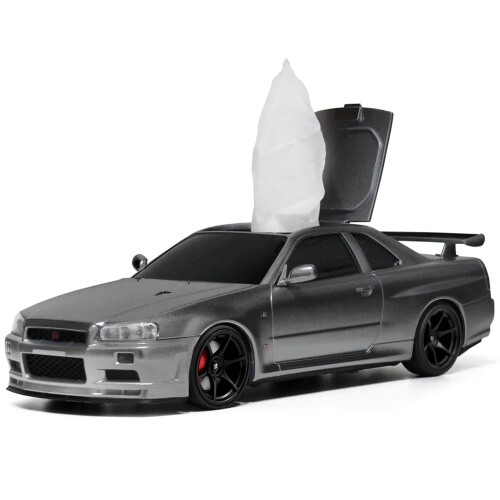 ウェットティッシュケース 日産スカイライン GT-R (BNR34) (ガンメタ)