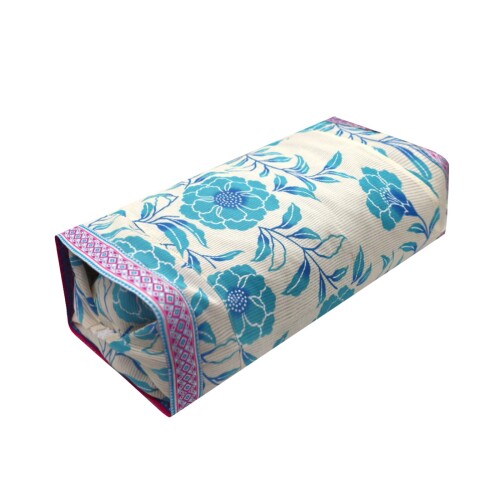 YUKITAC そばがら枕 角型 高め 硬め 高さ調節可能 天然そば殻使用 50×20cm 抗菌防臭 綿100%枕カバー (F)