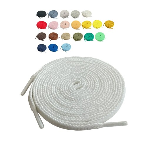 スニーカー シューレース 靴ひも 石目平 90-200cm 豊富なカラーバリエーション幅6mm9mm 6-10穴以上対応 しっかりとした石目織靴 日本製画像