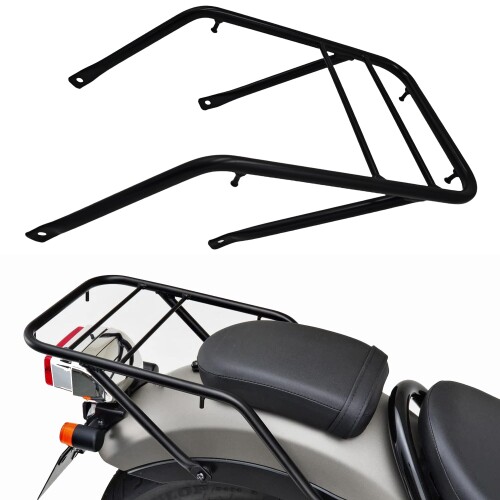 Yoothi 互換品 ホンダ用 リアキャリア レブル250/500 CMX300/500 Rebel 250/500 2017-2023用 グラブバーキャリア タンデムバー リアキャリアと ブラック チール