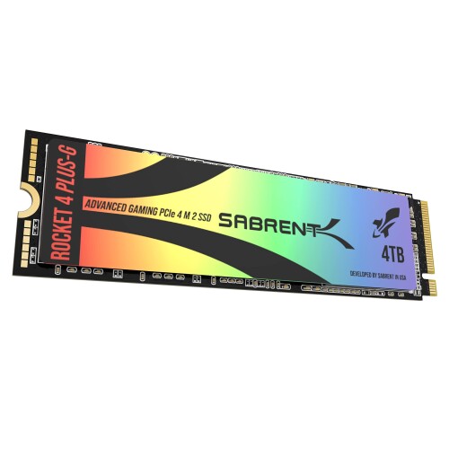 SABRENT ゲーミングSSD 4TB、M.2 SSD 4TB、PCIe 4.0 M.2 SSD、最大7300MB/秒のゲーム向け高速処理、ビデオ編集、高グラフィック向けダイレクトストレージとメモリ拡張 (SB-RKTG-4TB)画像