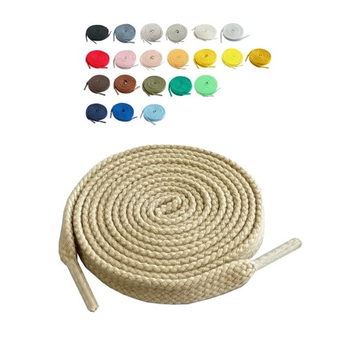 スニーカー シューレース 靴ひも 石目平 90-200cm 豊富なカラーバリエーション幅6mm9mm 6-10穴以上対応 しっかりとした石目織靴 日本製画像