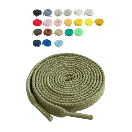 スニーカー シューレース 靴ひも 石目平 90-200cm 豊富なカラーバリエーション幅6mm9mm 6-10穴以上対応 しっかりとした石目織靴 日本製画像