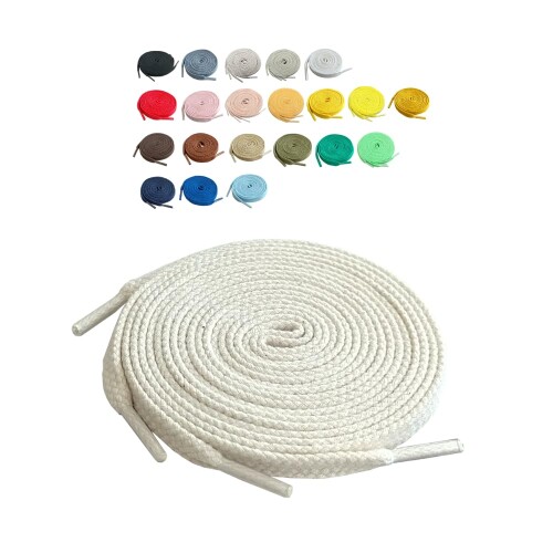 スニーカー シューレース 靴ひも 石目平 90-200cm 豊富なカラーバリエーション幅6mm9mm 6-10穴以上対応 しっかりとした石目織靴 日本製画像