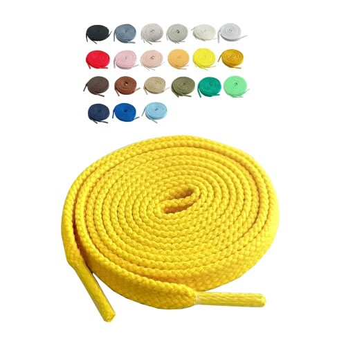 スニーカー シューレース 靴ひも 石目平 90-200cm 豊富なカラーバリエーション幅6mm9mm 6-10穴以上対応 しっかりとした石目織靴 日本製画像